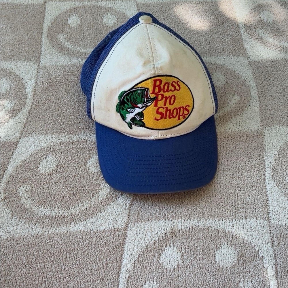Bass Pro Shops Blue and Cream Hat